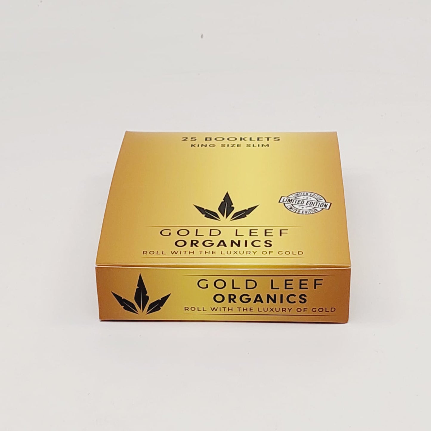 Exclusive box of 25 ultra-thin natural hemp rolling papers from Gold Leef. Limited edition drop with smooth, clean burn